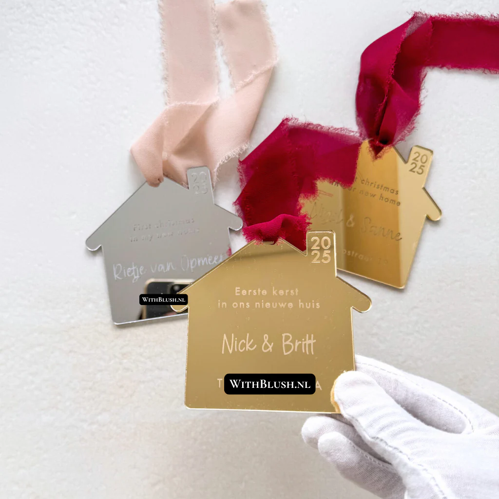 Huis Kerstbal Met Naam & Adres | First Christmas In Our New Home / Eerste Kerst In Ons Nieuwe Huis - Image 3