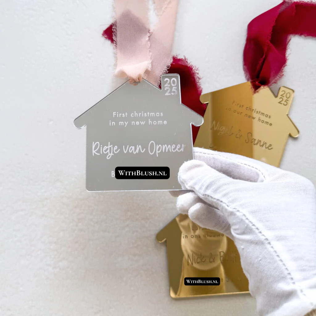 Huis Kerstbal Met Naam & Adres | First Christmas In Our New Home / Eerste Kerst In Ons Nieuwe Huis - Image 4
