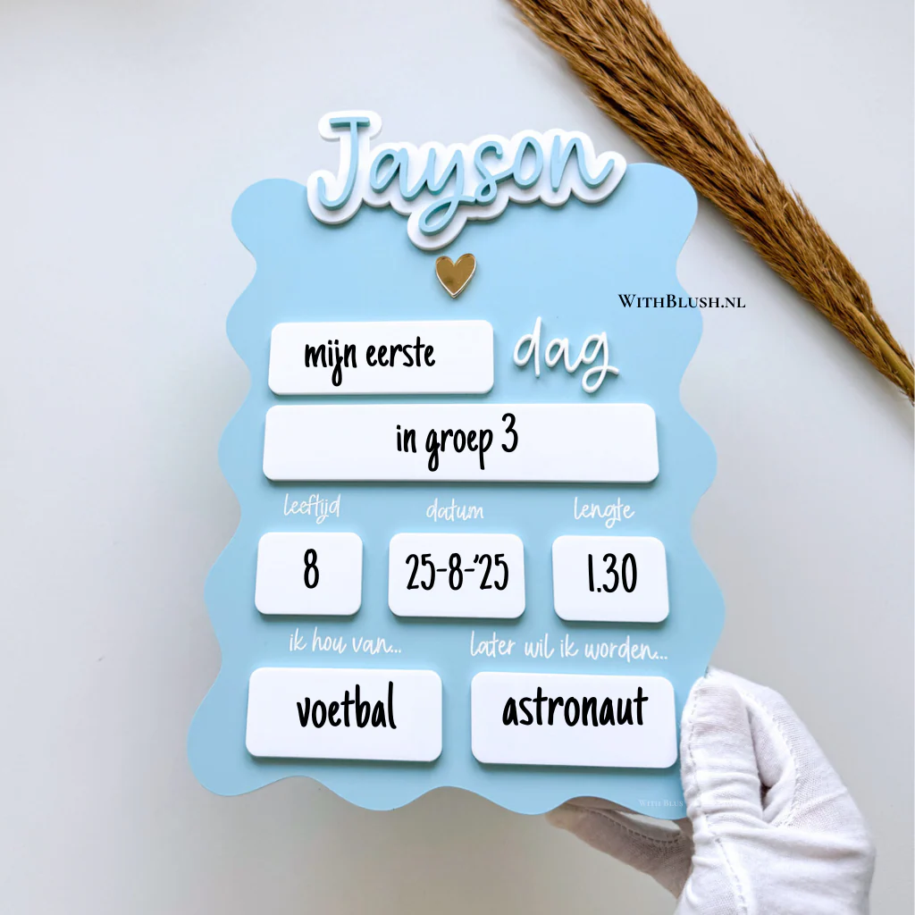 Invulbord Wavy | Eerste & Laatste Schooldag