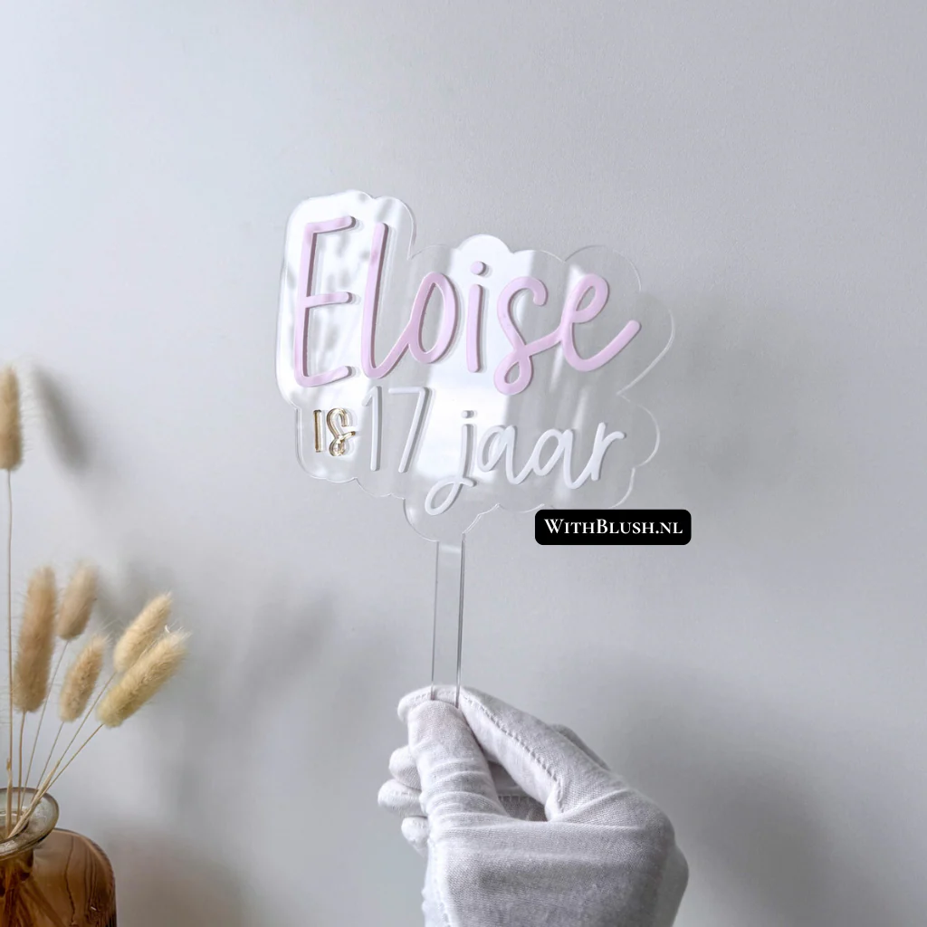 Taarttopper Met Naam & Leeftijd