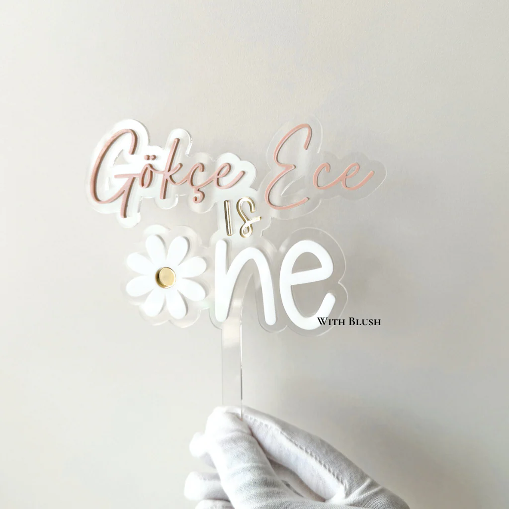 Taarttopper Met Naam | ONE met Madeliefje - Image 2